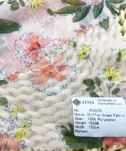 Chiffon Crepe Fabric PCC075 — 100% Polyester, 75gsm product photo
