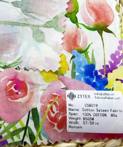 Cotton Sateen Fabric CS8019 — 100% Cotton, 85 GSM (photo 1)