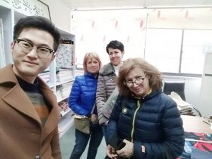 FabricsMaker team at a textile trade show