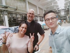 FabricsMaker team at a textile trade show