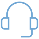 24/7 customer support headset icon