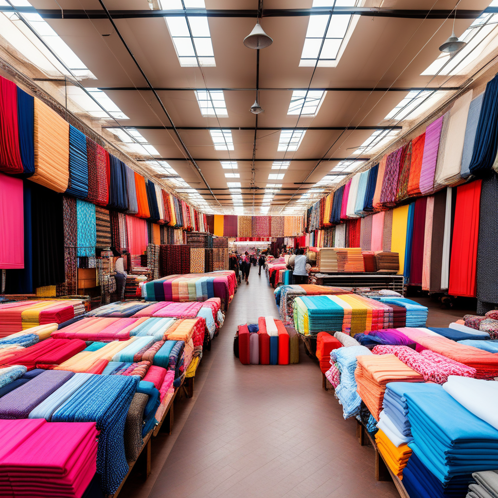 Historic photo of the Yangqiao textile products market, where FabricsMaker's business began
