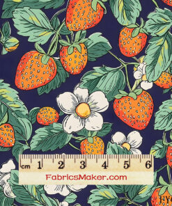 FY003 Vintage Strawberry Patch Custom Printed Fabric