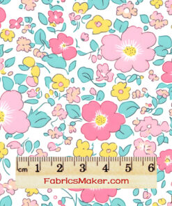 FY011 Liberty-Style Pink Rose Ditsy Custom Printed Fabric