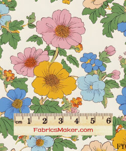 FY024 Multicolor Daisy Bouquet Custom Printed Fabric