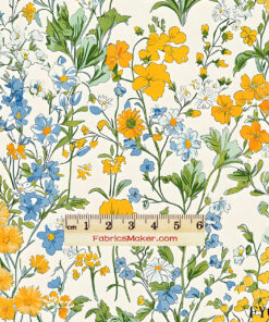FY033 Golden Wildflower Meadow Mix Custom Printed Fabric