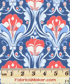 FY041 Art Nouveau Damask Tulip Custom Printed Fabric