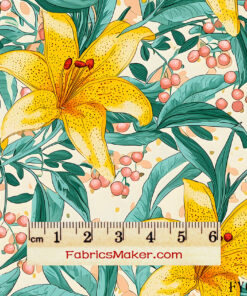 FY050 Tiger Lily and Pink Berry Custom Printed Fabric